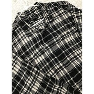 Filson Scout Shirt XXL Black Cream Plaid Button Up Workwear Outdoor Rugged